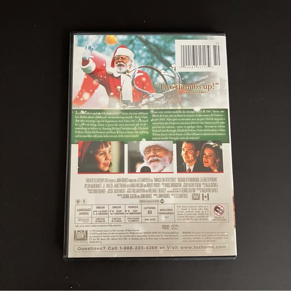 DVD Miracle on 34th Street Christmas DVD movie holiday season - Picture 3 of 6